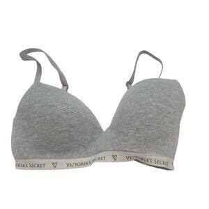 Victoria's Secret Bra sz 32DD Wireless Bralette Grey Soft Bralette